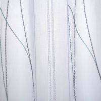 90498-Scheibengardinen-Meterware-Feinbatist-naehfrei-Stickerei-Linien-weiss-gruen-grau-45cm-Hoehe--MG-3726.jpg Hochwertige Scheibengardinen Meterware Feinbatist nähfrei Stickerei Linien weiß grün grau 45cm Höhe überzeugen durch ihr modernes Liniendesign und die praktische, montagefertige Verarbeitung - Detailaufnahme