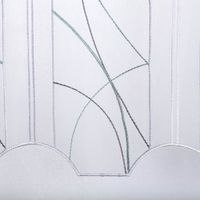 90498-Scheibengardinen-Meterware-Feinbatist-naehfrei-Stickerei-Linien-weiss-gruen-grau-45cm-Hoehe--MG-3727.jpg Hochwertige Scheibengardinen Meterware Feinbatist nähfrei Stickerei Linien weiß grün grau 45cm Höhe überzeugen durch ihr modernes Liniendesign und die praktische, montagefertige Verarbeitung - Detailaufnahme des Musters