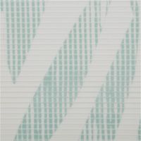 Schiebegardinen Meterware Bambusoptik Streifen Blätter – Moderne Fensterdeko in Weiß & Mint Nahaufnahme