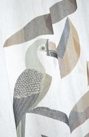 Kakadu von Vorhang mit Ösen Voile Tukan Blätter Leinenoptik 140x260cm im Fokus 