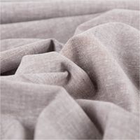 Chambray Stoff aus Leinen und Baumwolle in Braun meliert -  Ideal für sommerliche Mode & natürliche Wohntextilien stilvoll und harmonisch drapiert