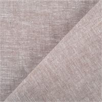 Chambray Stoff aus Leinen und Baumwolle in Braun meliert -  Ideal für sommerliche Mode & natürliche Wohntextilien mit Rueckseite
