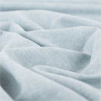 Chambray Stoff aus Leinen und Baumwolle in Mint meliert -  Ideal für sommerliche Mode & natürliche Wohntextilien stilvoll und harmonisch drapiert