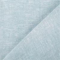 Chambray Stoff aus Leinen und Baumwolle in Mint meliert -  Ideal für sommerliche Mode & natürliche Wohntextilien mit Rueckseite