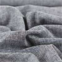 90593-Leinen-Baumwollstoff-Chambray-uni-meliert-schwarz-1-38m-Breite--MG-3437.jpg Chambray Stoff aus Leinen und Baumwolle in meliertem Schwarz - Ideal für sommerliche Mode & natürliche Wohntextilien stilvoll und harmonisch drapiert