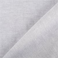 Chambray Stoff aus Leinen und Baumwolle in meliertem Hellgrau - Ideal für sommerliche Mode & natürliche Wohntextilien mit Rueckseite