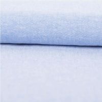 90596-Leinen-Baumwollstoff-Chambray-uni-meliert-hellblau-1-38m-Breite--MG-3843.jpg Chambray Stoff aus Leinen und Baumwolle in Hellblau meliert - Ideal für sommerliche Mode & natürliche Wohntextilien ausgerollt und glatt liegend