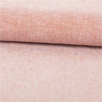 Chambray Stoff aus Leinen und Baumwolle in meliertem Ziegelrot -  Ideal für sommerliche Mode & natürliche Wohntextilien ausgerollt und glatt liegend