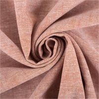 Chambray Stoff aus Leinen und Baumwolle in meliertem Ziegelrot -  Ideal für sommerliche Mode & natürliche Wohntextilien kunstvoll eingedreht in Falten