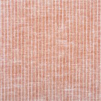 Chambray Stoff aus Leinen und Baumwolle mit Nadelstreifen-Dessin in meliertem Ziegelrot - Ideal für sommerliche Mode & natürliche Wohntextilien Nahaufnahme des Nadelstreifenmusters