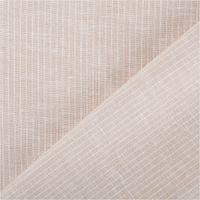 Chambray Stoff aus Leinen und Baumwolle mit Nadelstreifen-Dessin in meliertem hellem Beige - Ideal für sommerliche Mode & natürliche Wohntextilien mit Rueckseite