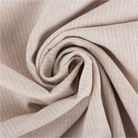 90602-Leinen-Baumwollstoff-Chambray-Nadelstreifen-meliert-helles-Beige-1-38m-Breite--MG-3295.jpg Chambray Stoff aus Leinen und Baumwolle mit Nadelstreifen-Dessin in meliertem hellem Beige - Ideal für sommerliche Mode & natürliche Wohntextilien kunstvoll eingedreht in Falten
