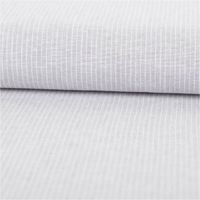 90603-Leinen-Baumwollstoff-Chambray-Nadelstreifen-meliert-hellgrau-1-38m-Breite--MG-3284.jpg Chambray Stoff aus Leinen und Baumwolle mit Nadelstreifen-Dessin in meliertem Hellgrau - Ideal für sommerliche Mode & natürliche Wohntextilien ausgerollt und glatt liegend