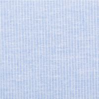 90604-Leinen-Baumwollstoff-Chambray-Nadelstreifen-meliert-hellblau-1-38m-Breite--MG-3850.jpg Chambray Stoff aus Leinen und Baumwolle mit Nadelstreifen-Dessin in meliertem Hellblau - Ideal für sommerliche Mode & natürliche Wohntextilien Nahaufnahme des Nadelstreifenmusters
