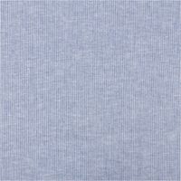 Chambray Stoff aus Leinen und Baumwolle mit Nadelstreifen-Dessin in meliertem Blau - Ideal für sommerliche Mode & natürliche Wohntextilien Vollbild des Stoffes