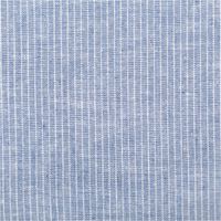 90605-Leinen-Baumwollstoff-Chambray-Nadelstreifen-meliert-blau-1-38m-Breite--MG-3343.jpg Chambray Stoff aus Leinen und Baumwolle mit Nadelstreifen-Dessin in meliertem Blau - Ideal für sommerliche Mode & natürliche Wohntextilien Nahaufnahme des Nadelstreifenmusters