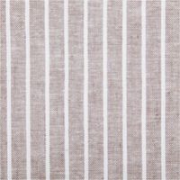90610-Leinen-Baumwollstoff-Chambray-Streifen-meliert-braun-1-38m-Breite--MG-3496.jpg Chambray Stoff aus Leinen und Baumwolle mit Streifen -Dessin in meliertem Braun - Ideal für sommerliche Mode & natürliche Wohntextilien Nahaufnahme des Streifenmuster