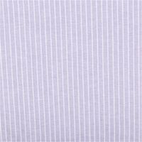 Chambray Stoff aus Leinen und Baumwolle mit Streifen -Dessin in meliertem Flieder -  Ideal für sommerliche Mode & natürliche Wohntextilien Vollbild des Stoffes