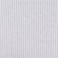 Chambray Stoff aus Leinen und Baumwolle mit Streifen -Dessin in meliertem Hellgrau -  Ideal für sommerliche Mode & natürliche Wohntextilien Vollbild des Stoffes