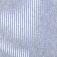 Chambray Stoff aus Leinen und Baumwolle mit Streifen -Dessin in meliertem Blau - Ideal für sommerliche Mode & natürliche Wohntextilien Vollbild des Stoffes