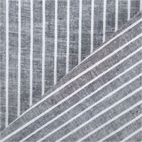 90617-Leinen-Baumwollstoff-Chambray-Streifen-meliert-schwarz-1-38m-Breite--MG-3390.jpg Chambray Stoff aus Leinen und Baumwolle mit Streifen -Dessin in meliertem Schwarz - Ideal für sommerliche Mode & natürliche Wohntextilien mit Rueckseite