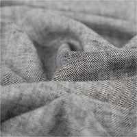 Leinen-Baumwollstoff Chambray Fischgrät meliert schwarz – Vielseitig & Natürlich stilvoll und harmonisch drapiert