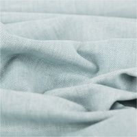 Leinen-Baumwollstoff Chambray Fischgrät meliert in Mint – Vielseitig & Natürlich stilvoll und harmonisch drapiert
