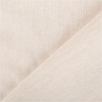Leinen-Baumwollstoff Chambray Fischgrät meliert in hellem Beige – Vielseitig & Natürlich mit Rueckseite