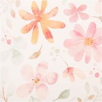 Weicher, wasserdichter Regenjackenstoff in Ecru mit buntem Blumen-Digitalprint – Perfekt für Regenkleidung und mehr! hervorgehobenes Blumenmuster