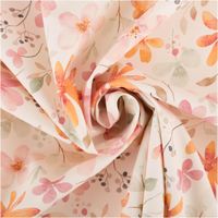 90669-Regenjackenstoff-wasserdicht-soft-Blumen-ecru-bunt-145cm-Breite--MG-3969.jpg Weicher, wasserdichter Regenjackenstoff in Ecru mit buntem Blumen-Digitalprint – Perfekt für Regenkleidung und mehr! kunstvoll eingedreht in Falten
