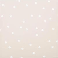Weicher, wasserdichter Regenjackenstoff in Beige mit Punkte-Digitalprint – Perfekt für Regenkleidung und mehr! Nahaufnahme des Stoffes