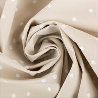 90673-Regenjackenstoff-wasserdicht-soft-Punkte-beige-145cm-Breite--MG-3995.jpg Weicher, wasserdichter Regenjackenstoff in Beige mit Punkte-Digitalprint – Perfekt für Regenkleidung und mehr! kunstvoll eingedreht in Falten