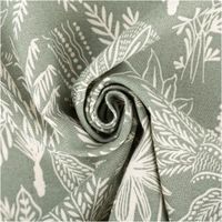 90688-Baumwollstoff-Dekostoff-Haute-Savoie-Halb-Panama-Agave-salbei-gruen-155cm-Breite-IMG-9192.jpg Baumwollstoff Haute-Savoie Halbpanama in Salbei-Grün mit weißen botanischen Motiven und feinen Blättern, 155 cm Breite, natürliche und elegante Dekostoff-Optik - kunstvoll eingedreht in Falten