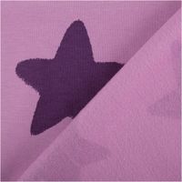 Sweatstoff Soft aus Baumwolle Big Stars lila – Kuschelweicher Stoff für bequeme Kleidung & Accessoires mit Rueckseite