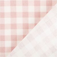 Flanellstoff Baumwollstoff Karos rosa – Weich, wärmend & perfekt für kuschelige Nähprojekte mit Rueckseite