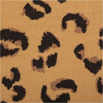 Canvas Stoff Dekostoff Baumwolle Leo-Print braun – Robust, trendig & vielseitig einsetzbar Nahaufnahme des Stoffes
