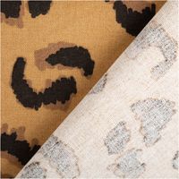 Canvas Stoff Dekostoff Baumwolle Leo-Print braun – Robust, trendig & vielseitig einsetzbar mit Rueckseite