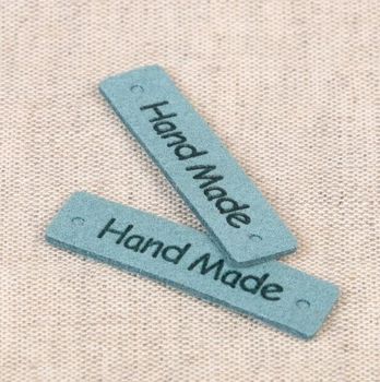 Etikett Label Hand Made blau – Perfekte Veredelung für deine DIY-Projekte