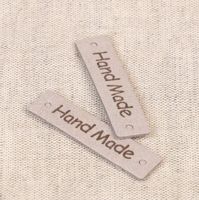 Etikett Label Hand Made hellgrau – Perfekte Veredelung für deine DIY-Projekte