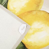 Geschirrtuch-Set „Lemon“ – 3er Set mit Zitronen-Motiv (50x70 cm, 100 % Baumwolle)  mit Rueckseite