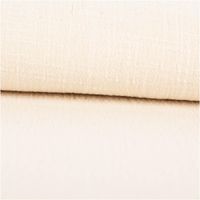 Baumwollstoff Cotton Slub Washed Natur – Weich, luftig & perfekt für sommerliche Kleidung ausgerollt und glatt liegend