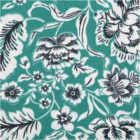 90758-Baumwollstoff-Popeline-Romana-Blumen-smaragdgruen-1-45m-Breite--MG-4210.jpg Baumwollstoff Popeline Romana mit Blumen-Print in Smaragdgrün – Hochwertiger Stoff für kreative Projekte Nahaufnahme des Stoffes