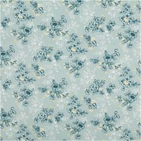 Baumwollstoff Popeline Odette mit Blümchen-Print in zartem Mintblau – Vielseitig & Hautfreundlich Vollbild des Stoffes