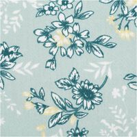 Baumwollstoff Popeline Odette mit Blümchen-Print in zartem Mintblau – Vielseitig & Hautfreundlich Blumenmotiv