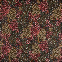 Baumwollstoff Popeline Samburu mit abstraktem Mini-Blüten-Print in Schwarz und Rot– Vielseitig & Hautfreundlich Vollbild des Stoffes