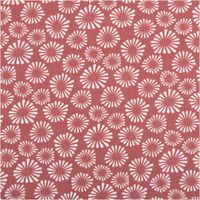 Baumwollstoff Popeline Mado mit abstraktem Mini-Blüten-Print in Marsala-Rot– Vielseitig & Hautfreundlich Nahaufnahme des Stoffes