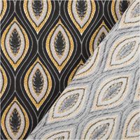 90785-Baumwollstoff-Popeline-Jana-Retro-schwarz-gelb-1-45m-Breite--MG-4207.jpg Baumwollstoff Popeline Jana mit grafischem Retro-Print in Schwarz und Gelb – Hochwertiger Stoff für kreative Projekte mit Rueckseite