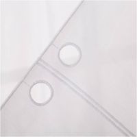 Scheibengardine Stickerei Batist-Voile Blätter weiß – 70 cm Höhe, nähfrei zuschneidbar Tunnelzug