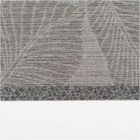 90819-Gardinenstoff-Dekostoff-halbtransparent-Jacquard-Streifen-Blaetter-weiss-taupe-1-50m-Breite--MG-7819.jpg Gardinenstoff Dekostoff halbtransparent Jacquard-Streifen Blätter taupe – 1,50 m Breite Nahaufnahme des Stoffes