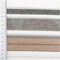 90819-Gardinenstoff-Dekostoff-halbtransparent-Jacquard-Streifen-Blaetter-weiss-taupe-1-50m-Breite--MG-7820.jpg Gardinenstoff Dekostoff halbtransparent Jacquard-Streifen Blätter taupe – 1,50 m Breite mit Massband